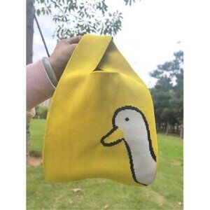 Fashion Knotted Mini Tote Bag Goose Design